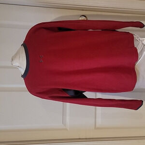 UNDER ARMOUR PULLOVER RED & GRAY FLEECE‎ (sz med)